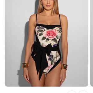 TA3 Sashy Slimming Swimsuit with Black Bow *Brand New w/tags*